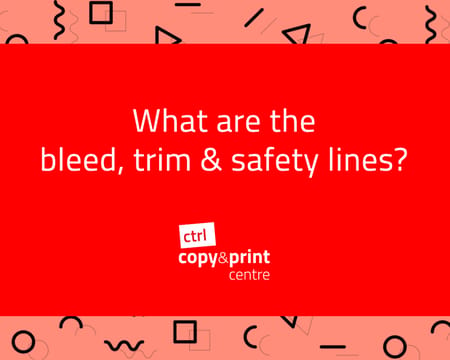 What are the bleed, trim & safety lines?