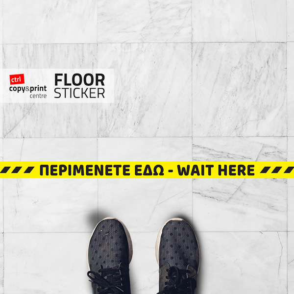 keep distance floor sticker