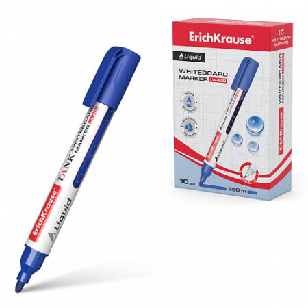 ERICHKRAUSE WHITE BOARD MARKER WITH LIQUID INK LW-600 BLUE 48775