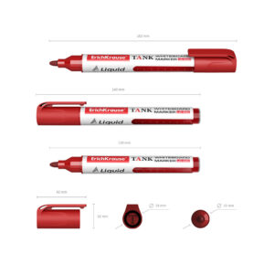 ERICHKRAUSE WHITE BOARD MARKER WITH LIQUID INK LW-600 RED 48776