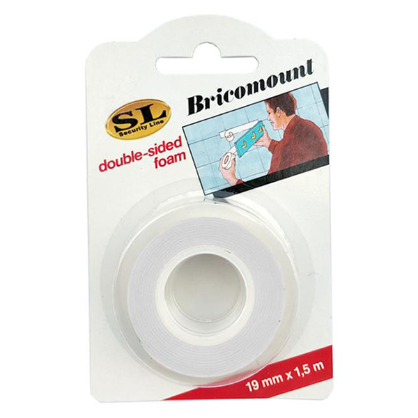 Bricomount Double Sided Tape 19mm x 1.5m 9645